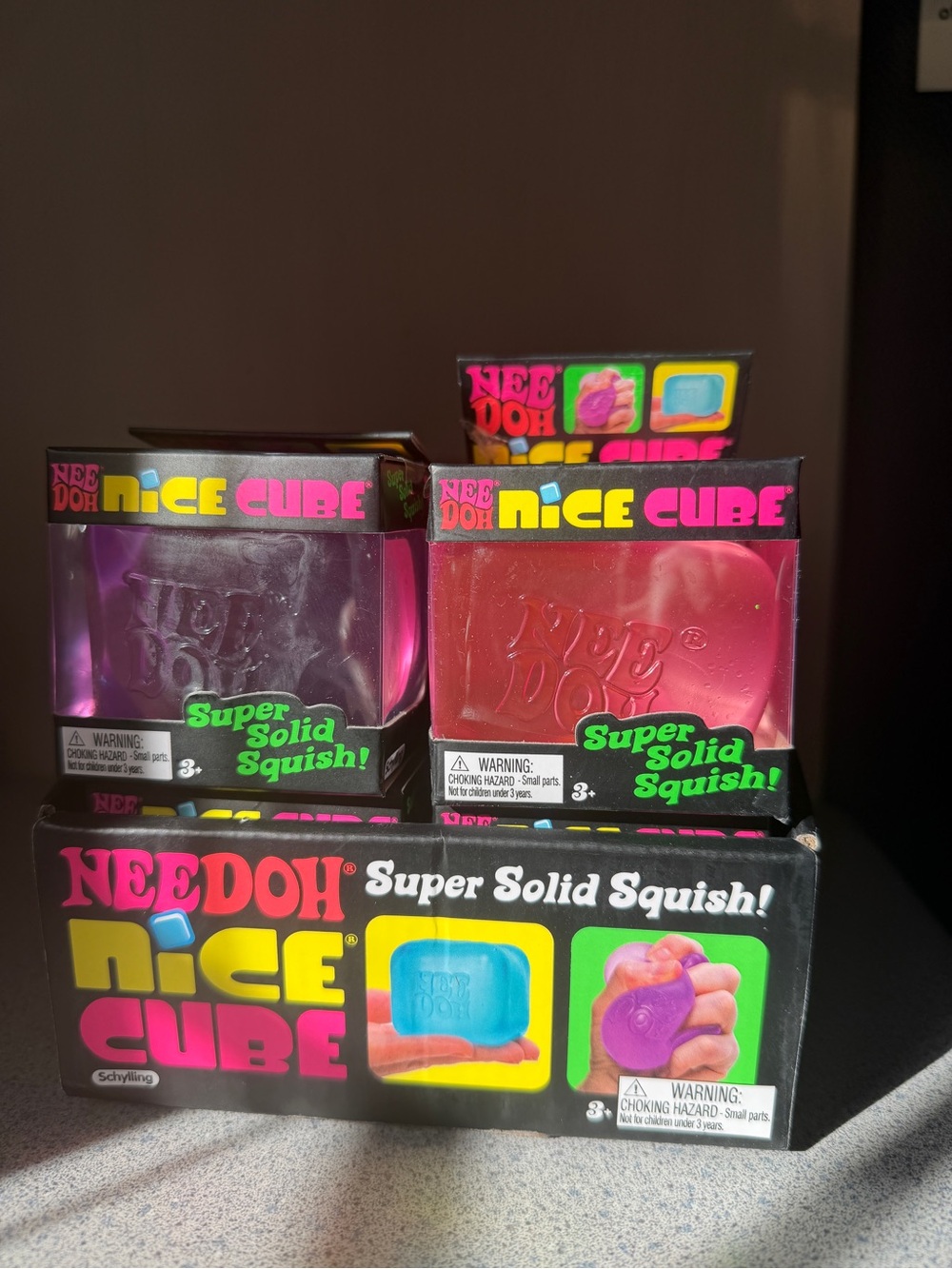 12 brand new Nee Doh Nice Cube authentic Schylling Needohs. This includes 12 Nee